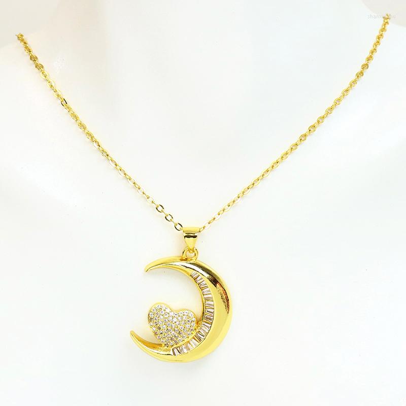 Chains 10 Pcs Zirconia Gold Plated Crescent Pendant Necklace 18k Jewelry Gift 52254
Chains 10 Pcs Zirconia Gold Plated Crescent Pendant Necklace 18k Jewelry Gift 52254