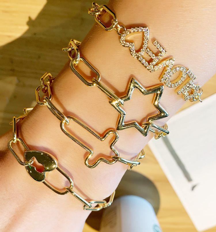 Link Bracelets 2022 Couple Frienship Jewelry Hip Hop White CZ Letters LOVE For Women Star Hand Charm Gold Chain Adjustable Unisex Bracelet
Link Bracelets 2022 Couple Frienship Jewelry Hip Hop White CZ Letters LOVE For Women Star Hand Charm Gold Chain Adjustable Unisex Bracelet
