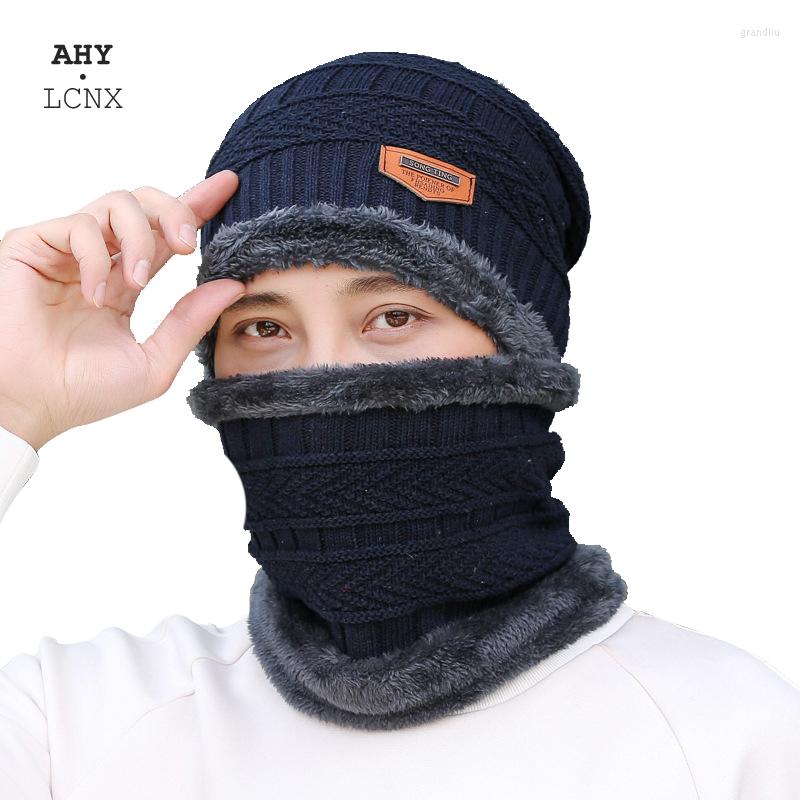 Berets Winter Warm Knitted Hat Scarf Set Men Women Plush Velvet Thicken Men's Face Caps Outdoor Ear Protection Neck Warmer Hats, Black
Berets Winter Warm Knitted Hat Scarf Set Men Women Plush Velvet Thicken Men's Face Caps Outdoor Ear Protection Neck Warmer Hats, Black
