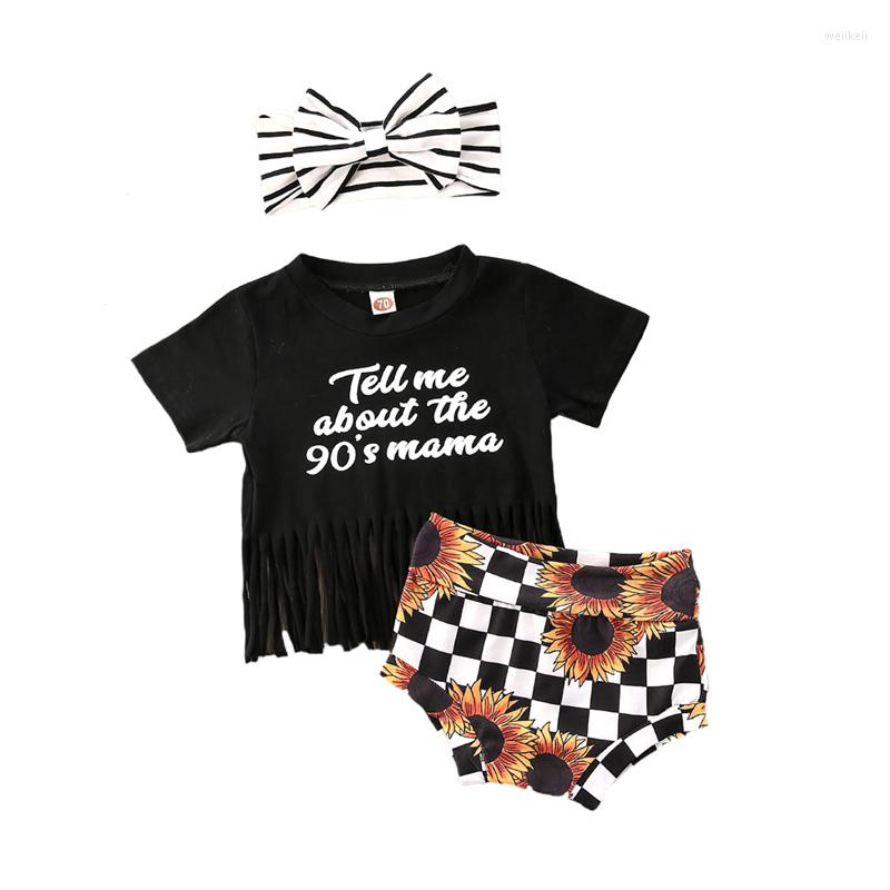Clothing Sets Kids Baby Girls Summer Top Shorts 3-Piece Suit Short Sleeve Tassels Blouse Plaid Sunflower Pants Hair Band, Picture shown
Clothing Sets Kids Baby Girls Summer Top Shorts 3-Piece Suit Short Sleeve Tassels Blouse Plaid Sunflower Pants Hair Band, Picture shown