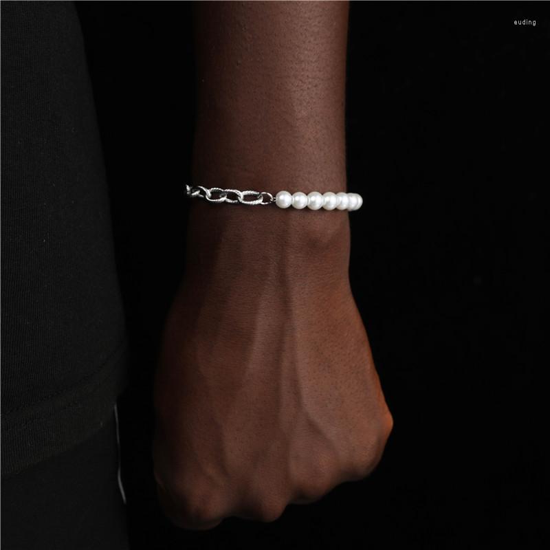 Link Bracelets US7 Trend Rolo Chain Pearl Splice Bracelet For Men Women Hip Hop Rapper Basic Accessories Wholesale Jewelry 2022
Link Bracelets US7 Trend Rolo Chain Pearl Splice Bracelet For Men Women Hip Hop Rapper Basic Accessories Wholesale Jewelry 2022