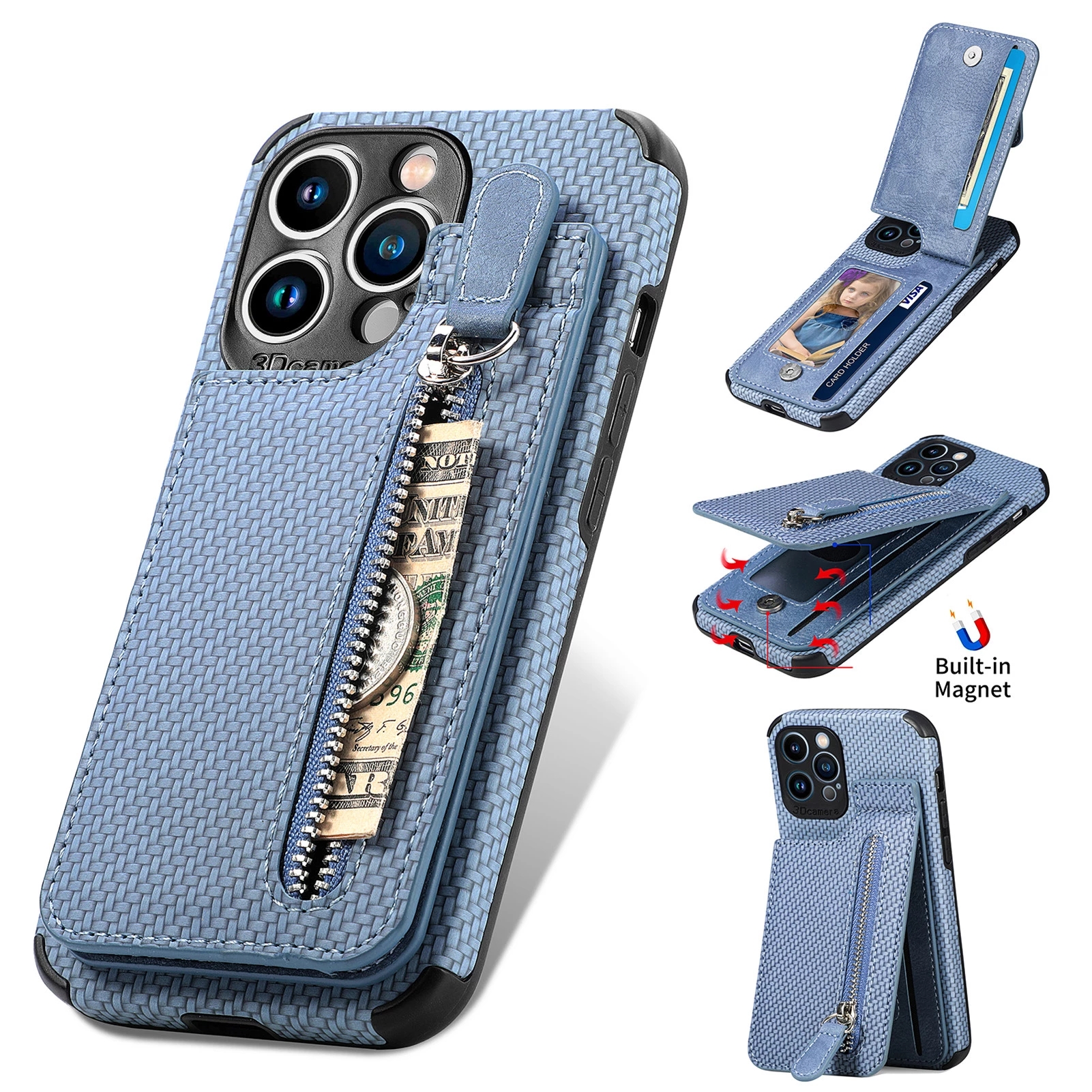Luxury Zipper Cards Wallet Leather Phone Cases For iPhone 14 Plus 13 12 Mini 11 Pro Max X XS XR 8 7 6 6S SE Purse Card Holder Cover
Luxury Zipper Cards Wallet Leather Phone Cases For iPhone 14 Plus 13 12 Mini 11 Pro Max X XS XR 8 7 6 6S SE Purse Card Holder Cover