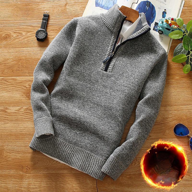 Men's Sweaters Winter Men's Fleece Thicker Sweater Half Zipper Turtleneck Warm Pullover Quality Male Slim Knitted Wool For Autumn E608
Men's Sweaters Winter Men's Fleece Thicker Sweater Half Zipper Turtleneck Warm Pullover Quality Male Slim Knitted Wool For Autumn E608