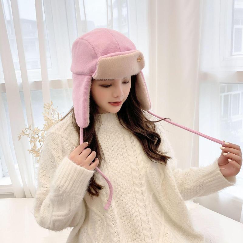 Berets Pilot Hat Female Autumn Winter Japanese Korean Style Student Earflap Warm Plush Russian Lovely Knitting Bomber Hats, Black
Berets Pilot Hat Female Autumn Winter Japanese Korean Style Student Earflap Warm Plush Russian Lovely Knitting Bomber Hats, Black