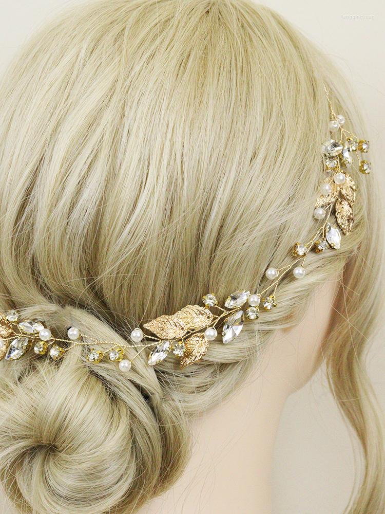 Headpieces Golden Leaves Bridal Headbands Handmade Party Hairband Simple Women And Girls Hair Vine Wedding Accessories For Banquet
Headpieces Golden Leaves Bridal Headbands Handmade Party Hairband Simple Women And Girls Hair Vine Wedding Accessories For Banquet