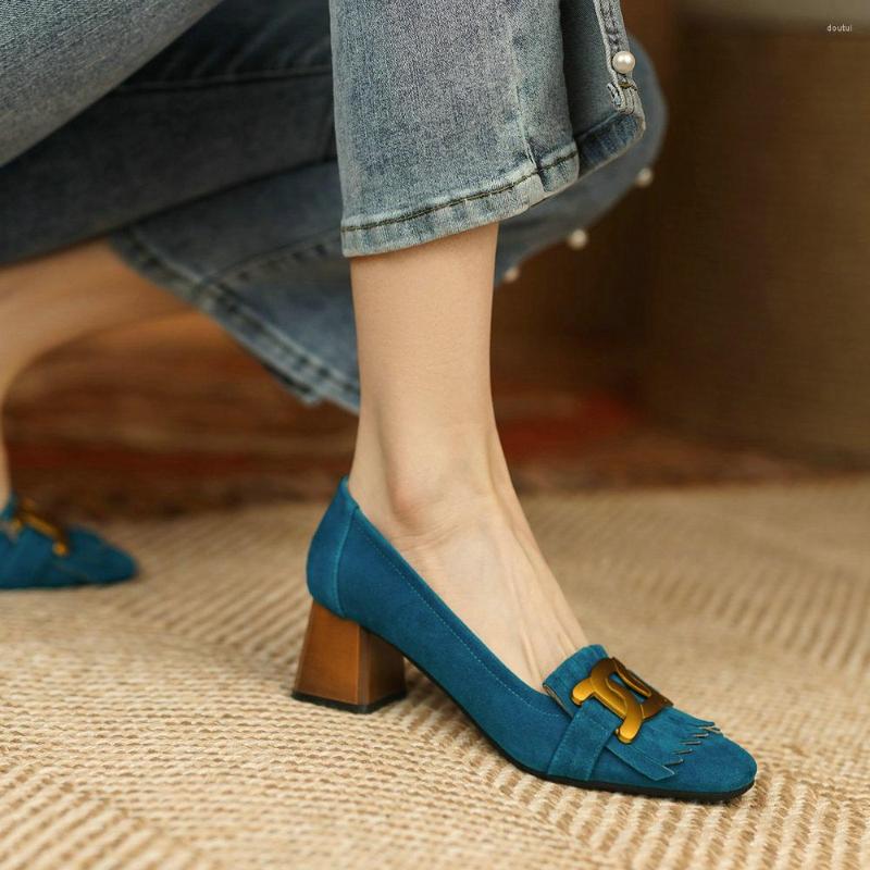 Dress Shoes EshtonShero Square Toe For Women Genuine Leather Thick Med Heels Pumps Female Fringe Kid Suede Spring Party Woman, Blue
Dress Shoes EshtonShero Square Toe For Women Genuine Leather Thick Med Heels Pumps Female Fringe Kid Suede Spring Party Woman, Blue