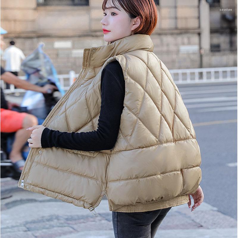 Women's Vests Women Top Solid Color Turn-down Collar Vest 2022 Autumn Winter Shiny Down Cotton Coat WaistCoat Loose F547, Brown
Women's Vests Women Top Solid Color Turn-down Collar Vest 2022 Autumn Winter Shiny Down Cotton Coat WaistCoat Loose F547, Brown