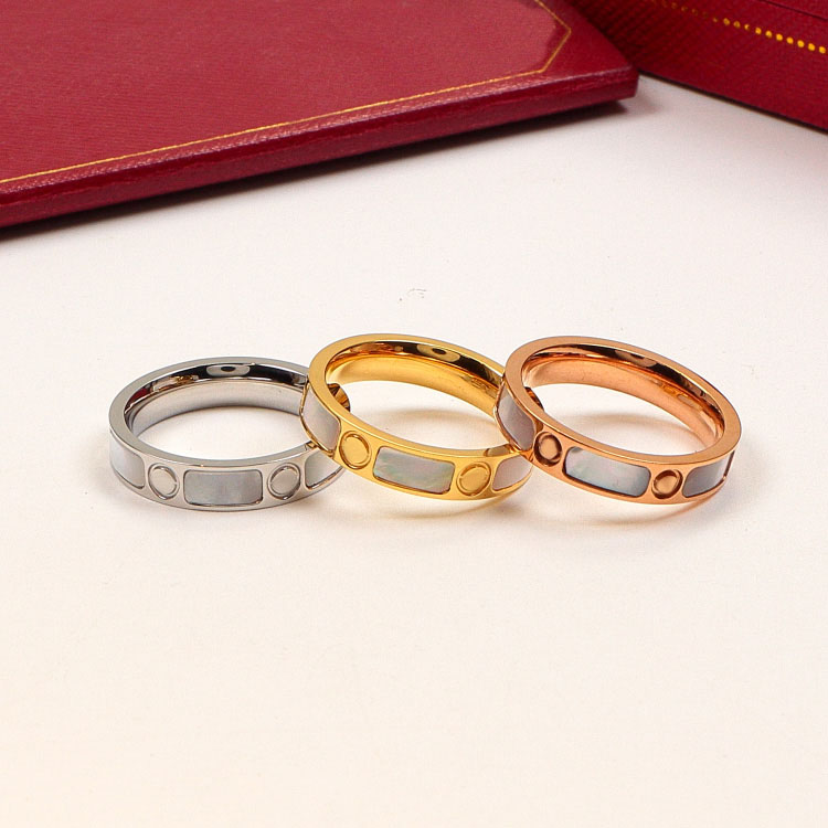 love Shell ring mens rings classic luxury designer jewelry women Titanium steel Alloy Gold-Plated Gold Silver Rose Never fade Not allergic
love Shell ring mens rings classic luxury designer jewelry women Titanium steel Alloy Gold-Plated Gold Silver Rose Never fade Not allergic