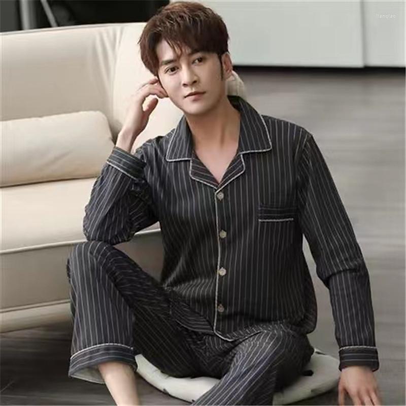 Men's Sleepwear Pajamas Set Men Cotton Spring Plus Size Full Sleeve Long Pants Striped Pyjamas Suits Male Homewear Lounge Wea, Color6
Men's Sleepwear Pajamas Set Men Cotton Spring Plus Size Full Sleeve Long Pants Striped Pyjamas Suits Male Homewear Lounge Wea, Color6