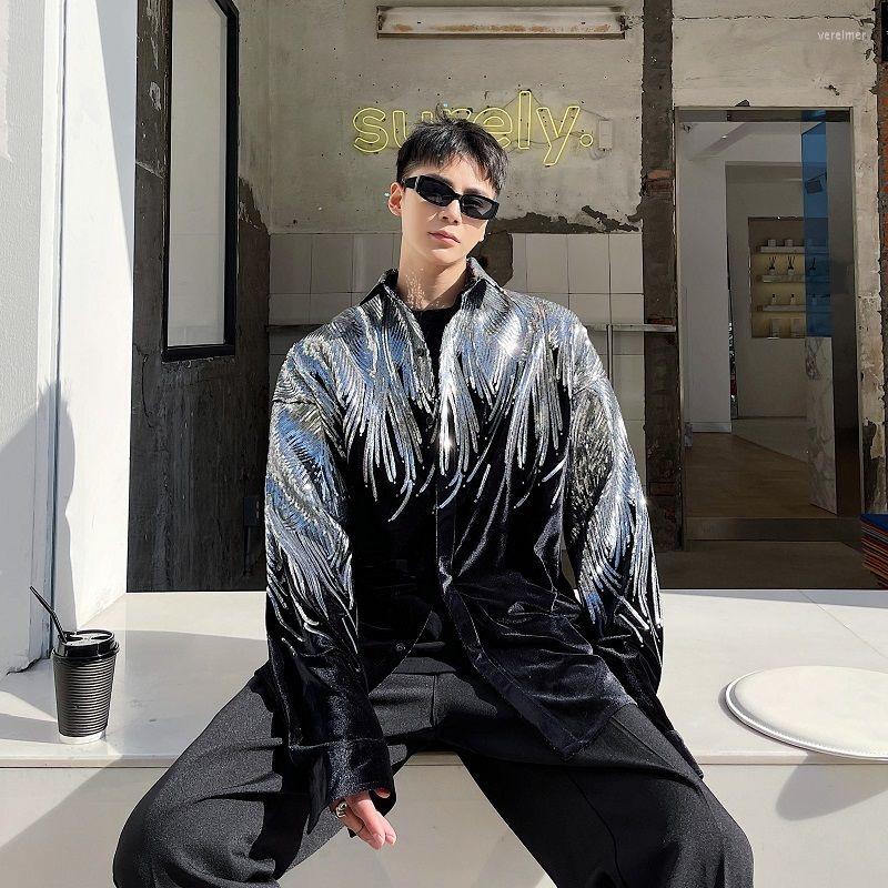 Men's Casual Shirts Embroidery 2022 Sequin Velvet Fashionable Temperament Men's Long Sleeve Lapel Personal Design Oversized Tops 2Y7752, Black
Men's Casual Shirts Embroidery 2022 Sequin Velvet Fashionable Temperament Men's Long Sleeve Lapel Personal Design Oversized Tops 2Y7752, Black