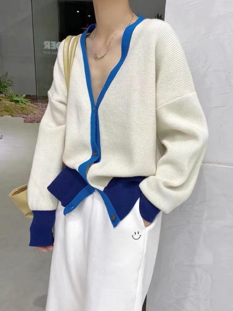 Women's Knits Korean Style V-neck Cardigan Sweater Female Spring And Autumn Fashion Loose Harajuku Lazy Wear, Blue
Women's Knits Korean Style V-neck Cardigan Sweater Female Spring And Autumn Fashion Loose Harajuku Lazy Wear, Blue