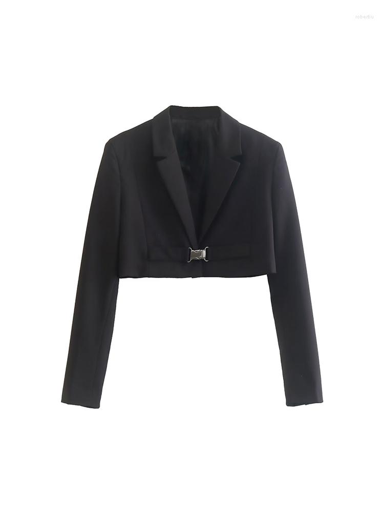 Women's Suits Women's Fall 2022 Fashion Chic Belted Ultra Short Casual Blazer Retro Lapel Long Sleeve Loose Solid Color Top, Black
Women's Suits Women's Fall 2022 Fashion Chic Belted Ultra Short Casual Blazer Retro Lapel Long Sleeve Loose Solid Color Top, Black