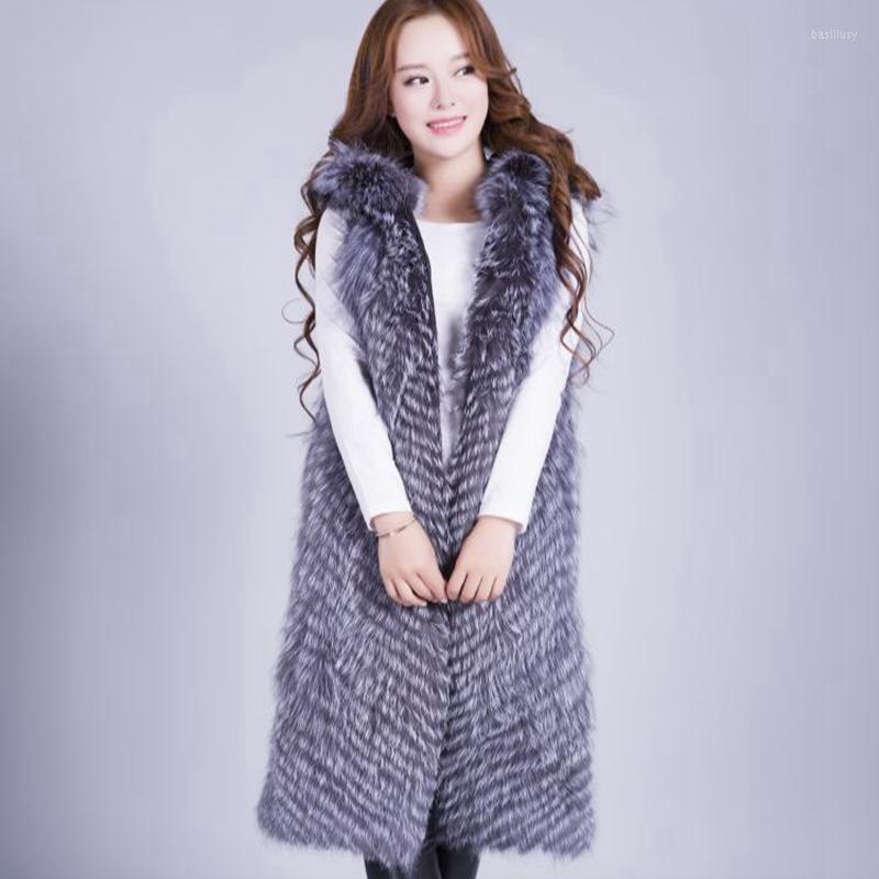 Women's Fur Genuine Gray Silver Vest Long Fashion England Style Winter Thick Warm Real Overcoat Extra Lady, Silver color
Women's Fur Genuine Gray Silver Vest Long Fashion England Style Winter Thick Warm Real Overcoat Extra Lady, Silver color