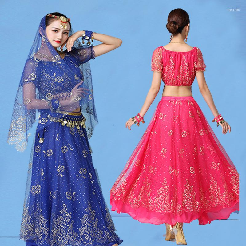 Stage Wear Women Belly Dance Costume Set Short Sleeves Oriental Dancing Clothes Bollywood Training Skirt, Blue
Stage Wear Women Belly Dance Costume Set Short Sleeves Oriental Dancing Clothes Bollywood Training Skirt, Blue