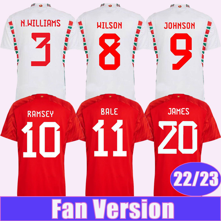 22 23 Wales Mens Soccer Jerseys WILSON JOHNSON RAMSEY BALE WILLIAMS JAMES RODON ALLEN MOORE ROBERTS DAVIES Football Shirt Short Sleeve, Qm8270 2022 home no patch
22 23 Wales Mens Soccer Jerseys WILSON JOHNSON RAMSEY BALE WILLIAMS JAMES RODON ALLEN MOORE ROBERTS DAVIES Football Shirt Short Sleeve, Qm8270 2022 home no patch