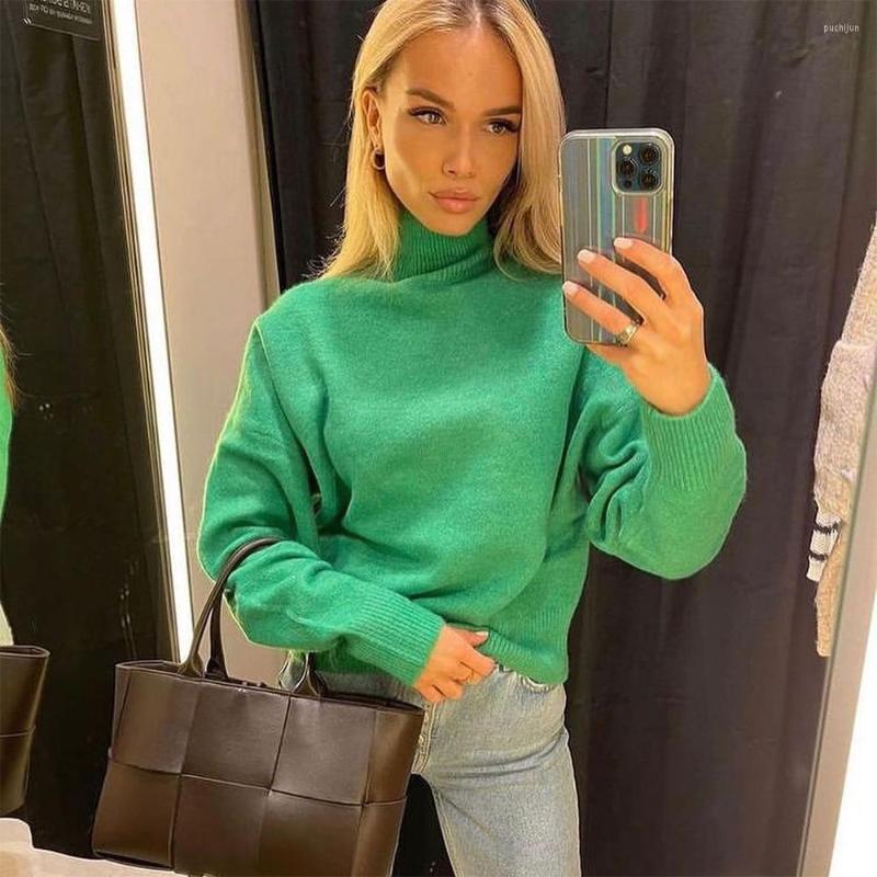 Women's Sweaters Women's Long Sleeve Turtleneck Retro Knitted Sweater Pullover Top Fashion Solid Color Knit 2022 Fall Winter, Green
Women's Sweaters Women's Long Sleeve Turtleneck Retro Knitted Sweater Pullover Top Fashion Solid Color Knit 2022 Fall Winter, Green