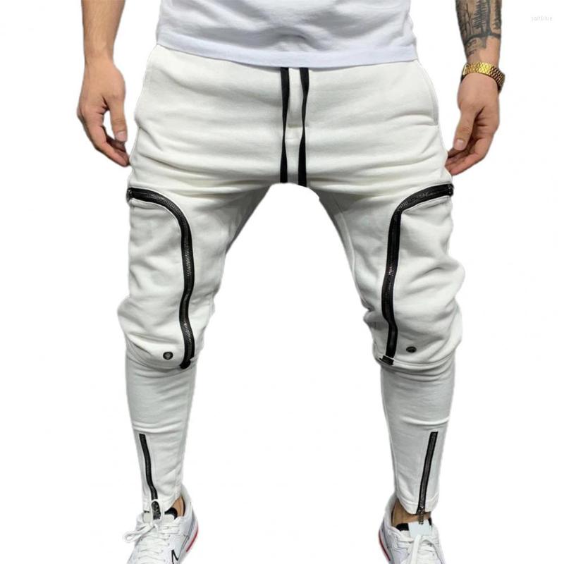 Men's Pants Men Multi Zippers Casual Comfortable Solid Color Elastic Waist Jogger Trousers For Running, White
Men's Pants Men Multi Zippers Casual Comfortable Solid Color Elastic Waist Jogger Trousers For Running, White