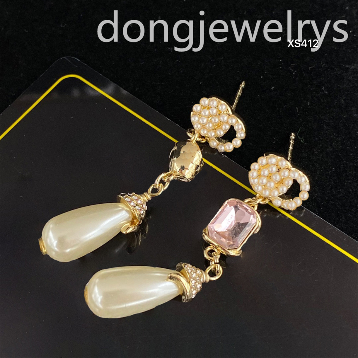 Sterling Silver Noble Elegant Style Earings Design Classic Long Dangle Charm Gold Earring Pearl Rhinestone Wedding Party Jewelry Dongjewelrys
Sterling Silver Noble Elegant Style Earings Design Classic Long Dangle Charm Gold Earring Pearl Rhinestone Wedding Party Jewelry Dongjewelrys
