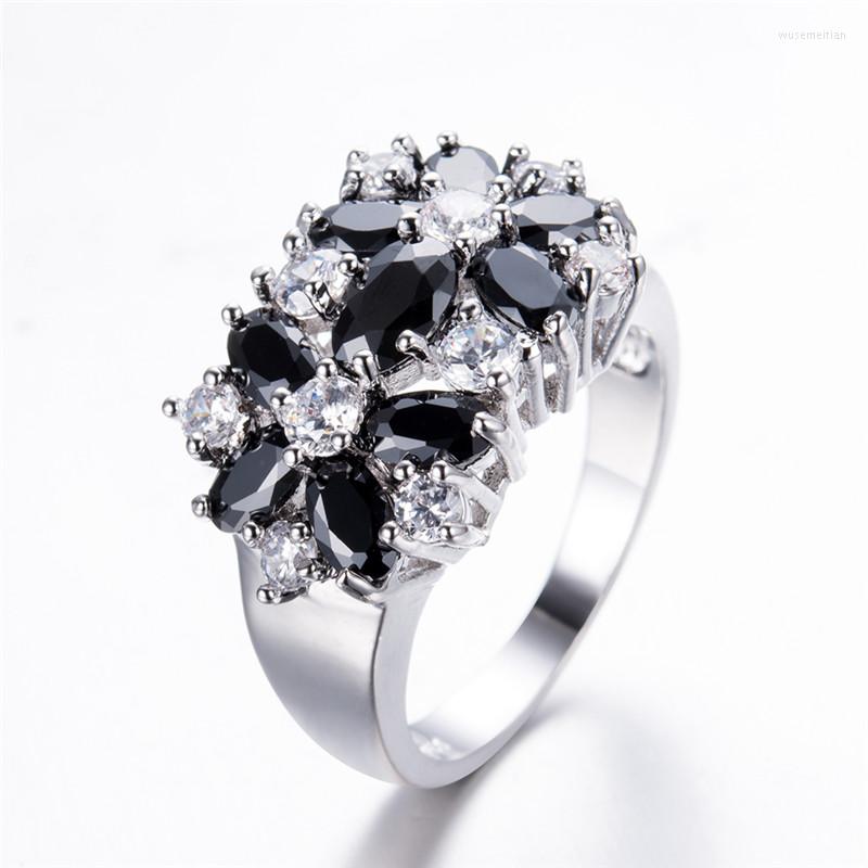 Wedding Rings Multicolor Zircon Ring Rainbow Birthstone Crystal Flower Vintage Silver Color Engagement For Women Party Gift
Wedding Rings Multicolor Zircon Ring Rainbow Birthstone Crystal Flower Vintage Silver Color Engagement For Women Party Gift