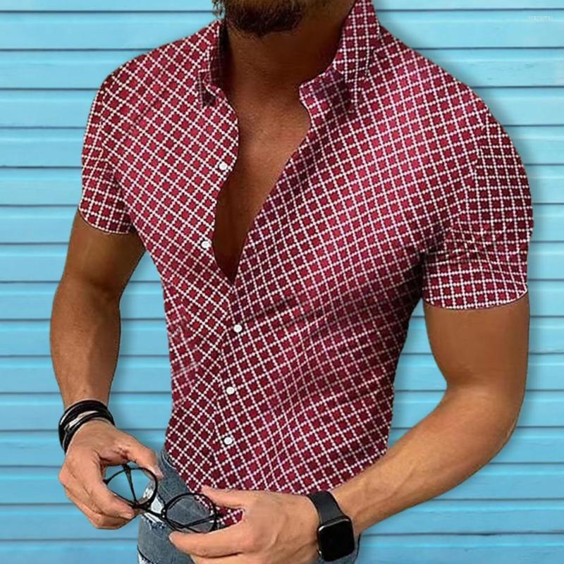 Men's Casual Shirts Men Top Trendy Lapel Plaid Print Short-Sleeved Clothing Summer Shirt, White
Men's Casual Shirts Men Top Trendy Lapel Plaid Print Short-Sleeved Clothing Summer Shirt, White