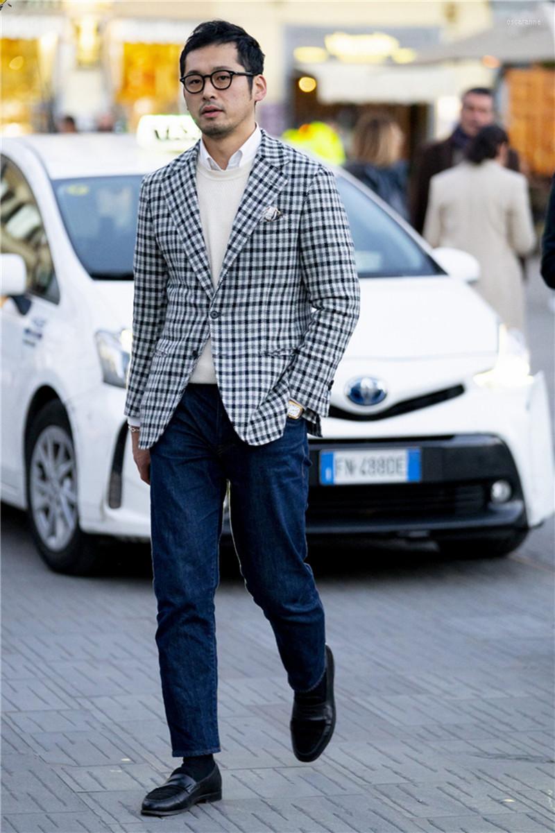 Men's Suits Men's Suit Jacket Black And White Grid Smart Casual Style Singal-Breasted V-Sleeve Top Fashion Handsome Overcoat, Blue
Men's Suits Men's Suit Jacket Black And White Grid Smart Casual Style Singal-Breasted V-Sleeve Top Fashion Handsome Overcoat, Blue