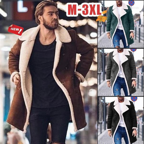 Men's Wool High Quality Fashion Men's Faux Fur Suede Leather Jacket Winter Fleece Long Coat Outerwear Man Parka Overcoat Windbreaker, Black
Men's Wool High Quality Fashion Men's Faux Fur Suede Leather Jacket Winter Fleece Long Coat Outerwear Man Parka Overcoat Windbreaker, Black