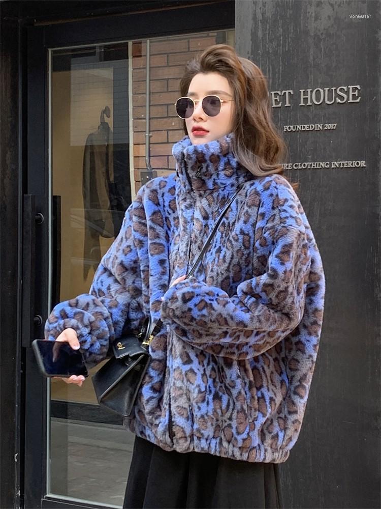 Women' Fur Blue Vintage Leopard Print Faux Lamb Coat Women Fashion Jacket Winter Loose Warm Furry Artifical Plush Overcoat
Women' Fur Blue Vintage Leopard Print Faux Lamb Coat Women Fashion Jacket Winter Loose Warm Furry Artifical Plush Overcoat