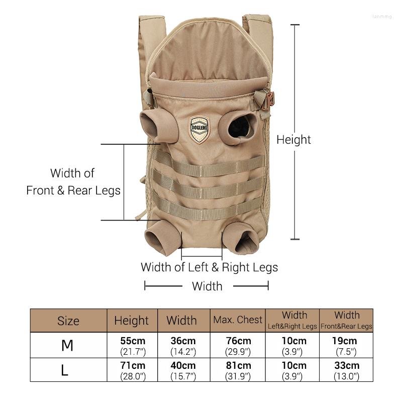 2025 new Dog Car Seat Covers Backpack For Small Medium Dogs Hands Free Tactical Outdoor Pet Frontpack Soft Breathable Safety Travel Carrier