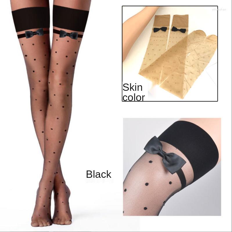 Women Socks 2 Pairs Women's Ultra-thin Bow-knot Dot Jacquard High Anti-snag Summer Stockings, Black skin 2pairs
Women Socks 2 Pairs Women's Ultra-thin Bow-knot Dot Jacquard High Anti-snag Summer Stockings, Black skin 2pairs
