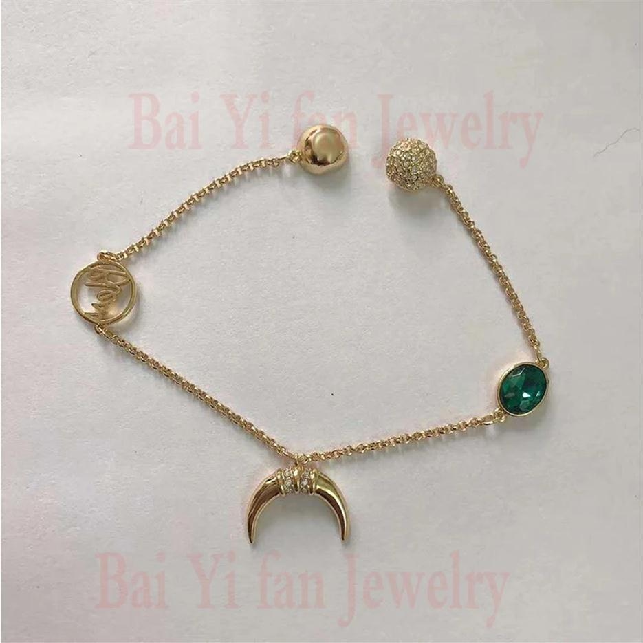 Fashion New REMIX COLLECTION HORN STRAND Ladies Bracelet Modern Egyptian Decoration Crystal Women Romantic Jewelry Gift224t