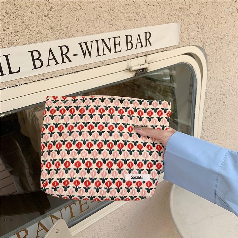 Cosmetic Bags Women's Rib Velvet Toilet Set Travel Bag Beauty Products Makeup Vintage Flower Printing Cosmetics Box, Brown.
Cosmetic Bags Women's Rib Velvet Toilet Set Travel Bag Beauty Products Makeup Vintage Flower Printing Cosmetics Box, Brown.
