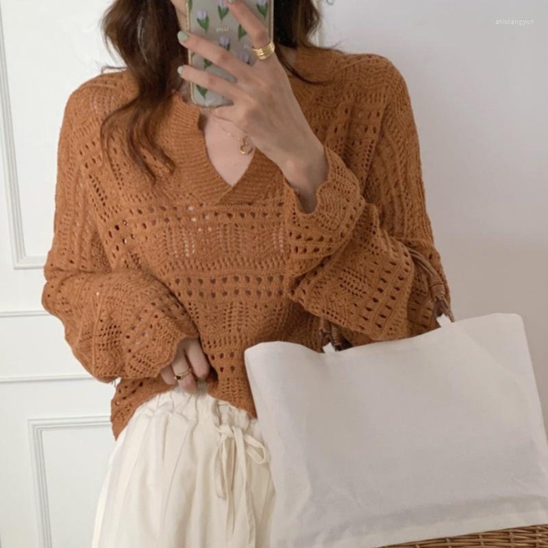 Women's Sweaters Korean Chic Autumn Sweater French Lazy Style V-neck Loose Pullover Long Sleeve Hollow Out Women's Top, Army green
Women's Sweaters Korean Chic Autumn Sweater French Lazy Style V-neck Loose Pullover Long Sleeve Hollow Out Women's Top, Army green