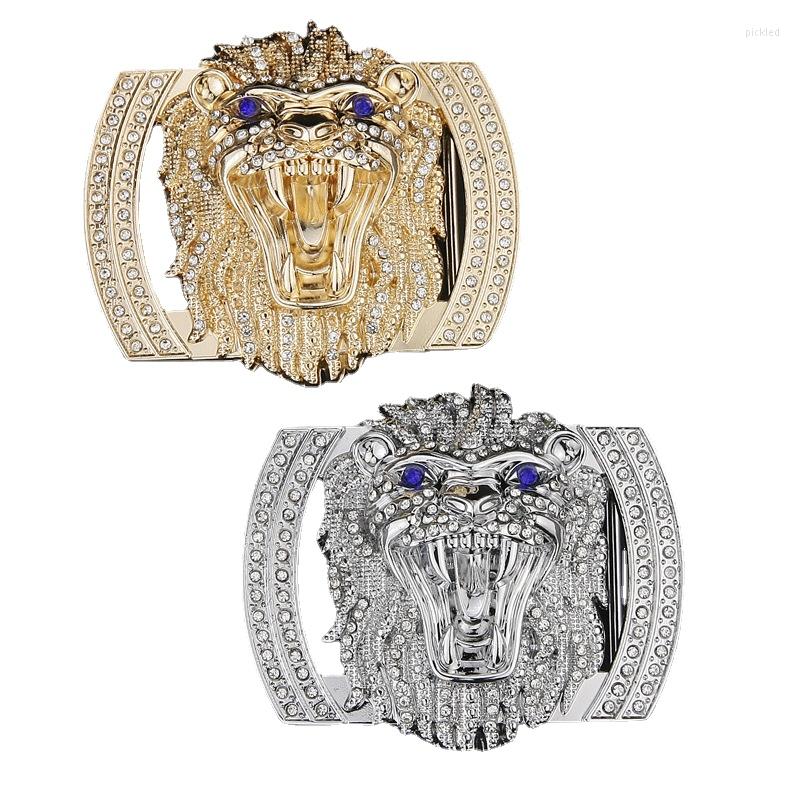 Belts 3.8cm Wide Men's Belt Buckle Head Accessories Lion Diamond Inlaid Smooth Hanging, Silver
Belts 3.8cm Wide Men's Belt Buckle Head Accessories Lion Diamond Inlaid Smooth Hanging, Silver