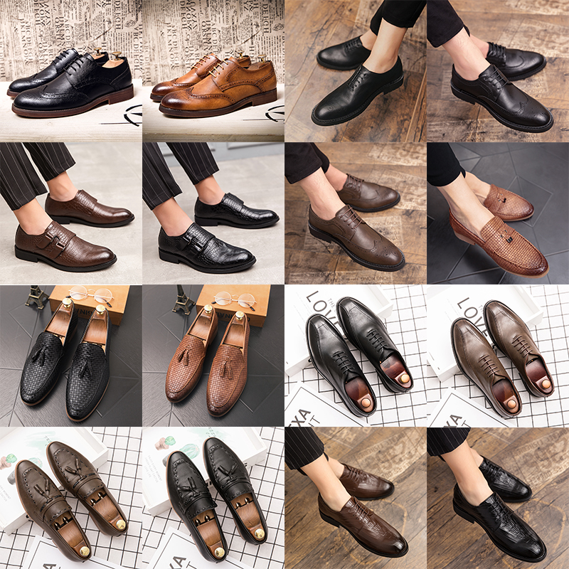 Luxury brogue oxford pointed toe leather shoes lace up buckle tassel woven pattern high end men's fashion formal casual leather shoes full sizes, 18608 brown
Luxury brogue oxford pointed toe leather shoes lace up buckle tassel woven pattern high end men's fashion formal casual leather shoes full sizes, 18608 brown