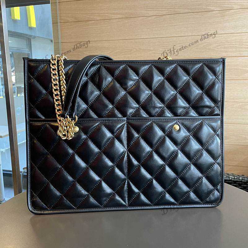 Large Capacity Jumbo Ladies Quilted Tote Bags GHT Black Genuine Leather Multi Pochette Designer Shoulder Bag Luxury Handbags Classic Sacoche Key Pouch 39x12x30cm
Large Capacity Jumbo Ladies Quilted Tote Bags GHT Black Genuine Leather Multi Pochette Designer Shoulder Bag Luxury Handbags Classic Sacoche Key Pouch 39x12x30cm