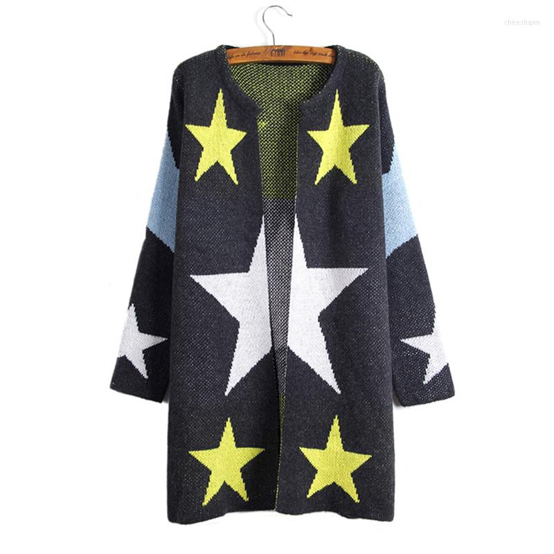 Women's Knits Women Europe America Sweater Long Five-pointed Star Cardigan Coat Sweaters Shirt Jumper Female Clothing Vestidos, Dark grey
Women's Knits Women Europe America Sweater Long Five-pointed Star Cardigan Coat Sweaters Shirt Jumper Female Clothing Vestidos, Dark grey