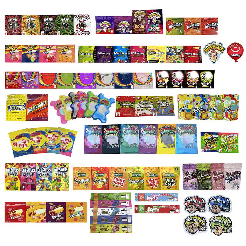 gummies edible mylar plastic packaging bags lifesaver gummy sour pouch airheads warheads one up xtremes bites 500mg 600mg smell proof package pouch
gummies edible mylar plastic packaging bags lifesaver gummy sour pouch airheads warheads one up xtremes bites 500mg 600mg smell proof package pouch