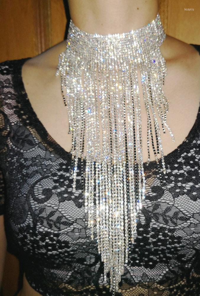 Stage Wear Women Rhinestone Crystal Fringe Chokers Scarf Necklace Bling Bridal Wedding Party Belly Dance Jewelry Dancing Accessory, Silver clear
Stage Wear Women Rhinestone Crystal Fringe Chokers Scarf Necklace Bling Bridal Wedding Party Belly Dance Jewelry Dancing Accessory, Silver clear
