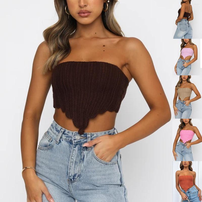 Women' Tanks 2022 Fashion Strapless Knitted Vest Tops Women Sexy Backless Summer Female Shoulder Tube Top Streetwear, Black
Women' Tanks 2022 Fashion Strapless Knitted Vest Tops Women Sexy Backless Summer Female Shoulder Tube Top Streetwear, Black