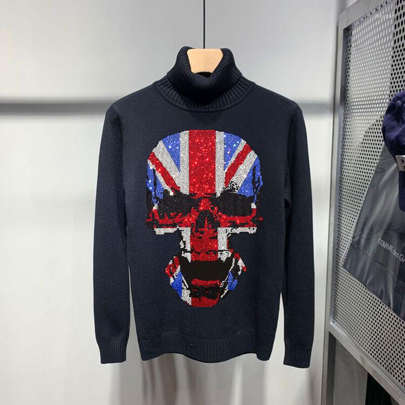 Men's Sweaters High-Quality Thick Breathable Turtleneck Men's Sweater Brand Cashmere Sweatshirt Drilling Skull Pullover Winter, As shown asian size
Men's Sweaters High-Quality Thick Breathable Turtleneck Men's Sweater Brand Cashmere Sweatshirt Drilling Skull Pullover Winter, As shown asian size
