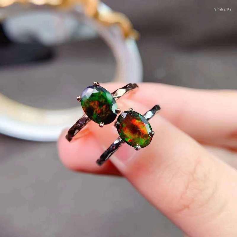 Cluster Rings Jewelry Fashion Black Opal Ring For Daily Wear 6mm 8mm Natural Silver 925 Gift Woman 
Cluster Rings Jewelry Fashion Black Opal Ring For Daily Wear 6mm 8mm Natural Silver 925 Gift Woman