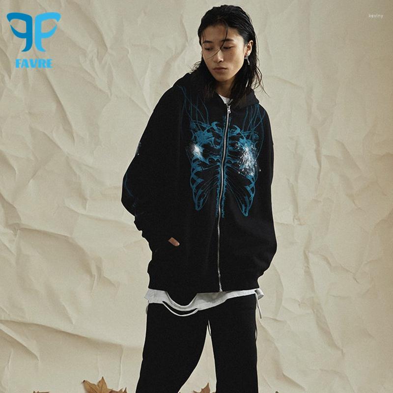 Men's Hoodies FAVRE Personality Skeleton Sweatshirts Women Casual Print Men Spring Autumn Cardigan Y2K Europe And America Outwear Ins, Black
Men's Hoodies FAVRE Personality Skeleton Sweatshirts Women Casual Print Men Spring Autumn Cardigan Y2K Europe And America Outwear Ins, Black