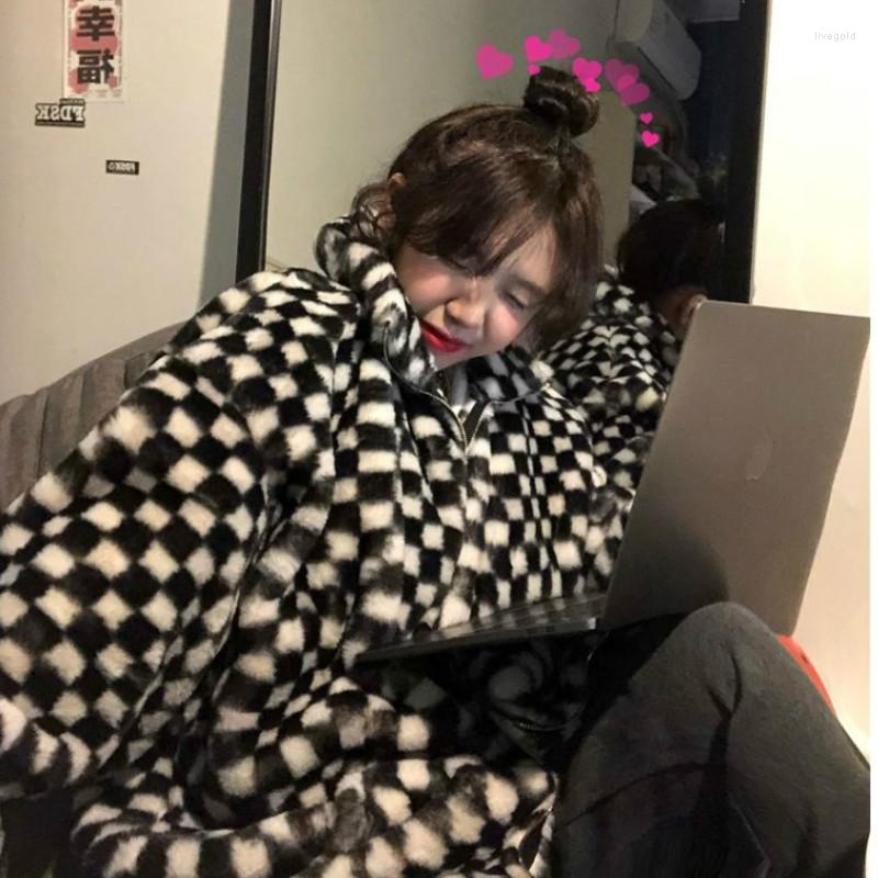 Women's Fur Harajuku Jackets Women Vintage Plaid Fashion Checkerboard Gothic Style Streetwear All-match Jacket Goth Outwear Coat Y2k, As shown
Women's Fur Harajuku Jackets Women Vintage Plaid Fashion Checkerboard Gothic Style Streetwear All-match Jacket Goth Outwear Coat Y2k, As shown