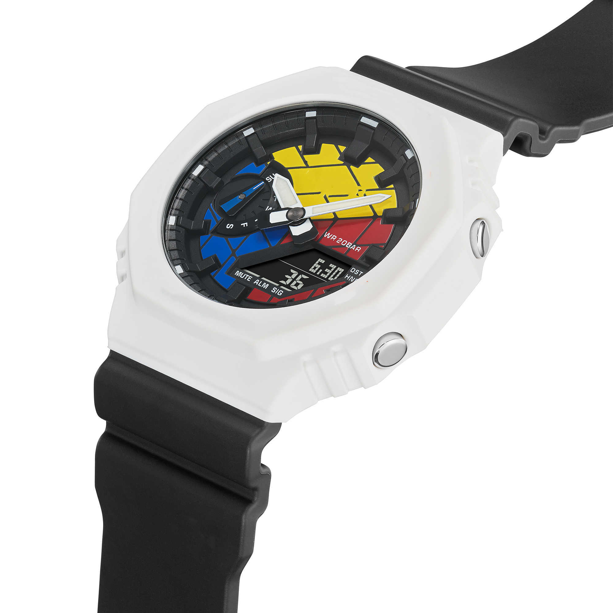 Sport Digital Waterproof Man Watch LED Dual display waterproof World Time Iced Out Watch Rubik's Cube 2100 Oak Watch
Sport Digital Waterproof Man Watch LED Dual display waterproof World Time Iced Out Watch Rubik's Cube 2100 Oak Watch