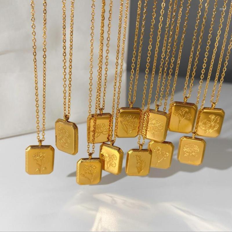 Choker 12 Month Birth Flower Pendant Necklace PVD 18K Gold Plated Stainless Steel Non Tarnish Free Waterproof Jewelry
Choker 12 Month Birth Flower Pendant Necklace PVD 18K Gold Plated Stainless Steel Non Tarnish Free Waterproof Jewelry