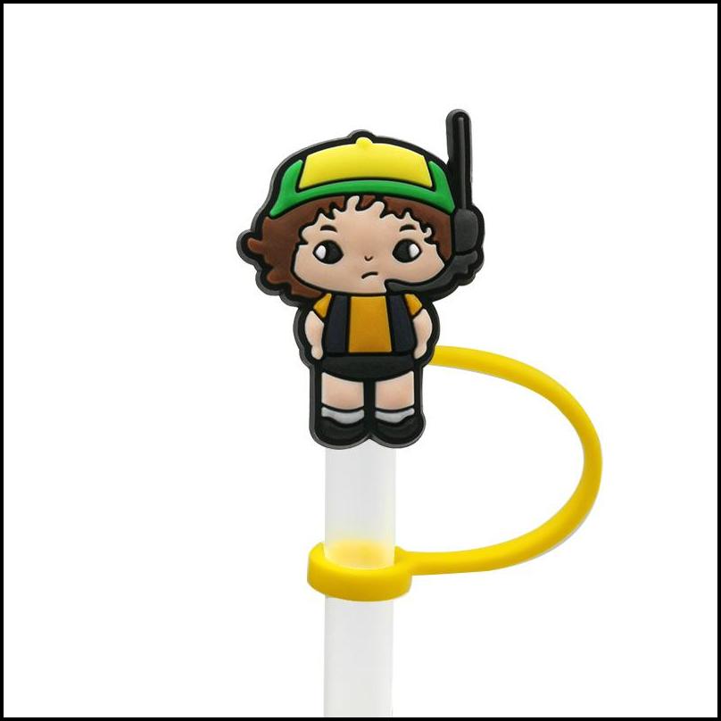 Drinking Straws Custom Stranger Things St Topper Sile Mold Er Fashion Charms Reusable Splash Proof Drinking Dust Plug Decorative 8Mm Othjl