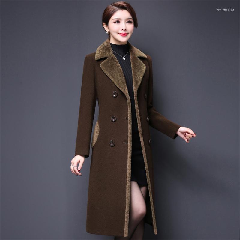 Women's Wool 2022 Winter Mom Long Woolen Jacket Women Plus Size 5XL Slim Korean Dark Coffee Purple Fashion Thick Warm Blends Coat GH646
Women's Wool 2022 Winter Mom Long Woolen Jacket Women Plus Size 5XL Slim Korean Dark Coffee Purple Fashion Thick Warm Blends Coat GH646