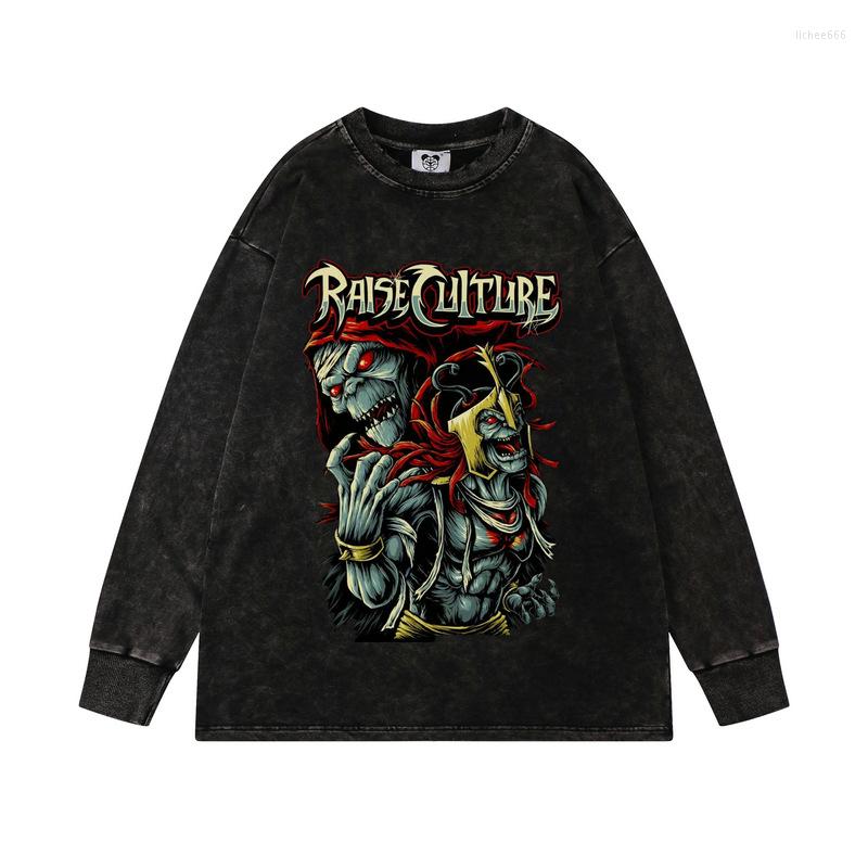 Men' T Shirts Hip Hop Streetwear Men' Vintage T-shirts Devil Print Harajuku Oversized Washed T-shirt Retro Long Sleeves Cotton Tops, Xyw21
Men' T Shirts Hip Hop Streetwear Men' Vintage T-shirts Devil Print Harajuku Oversized Washed T-shirt Retro Long Sleeves Cotton Tops, Xyw21