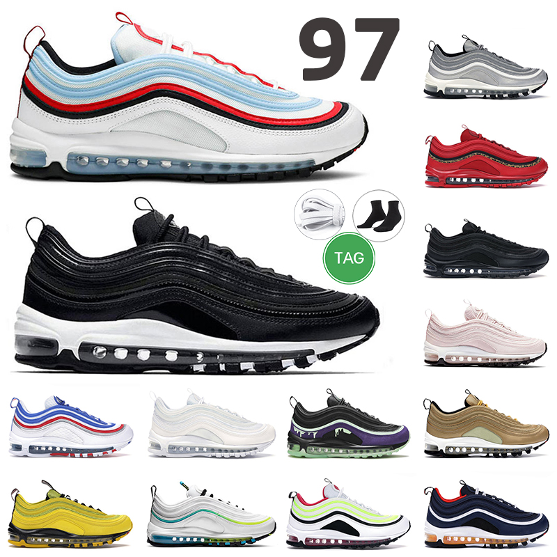 men women 97 running shoes Silver Iridescent Indigo Storm Bred Volt Reflective Sail Pink mens trainer sneakers size 36-45, # 26
men women 97 running shoes Silver Iridescent Indigo Storm Bred Volt Reflective Sail Pink mens trainer sneakers size 36-45, # 26