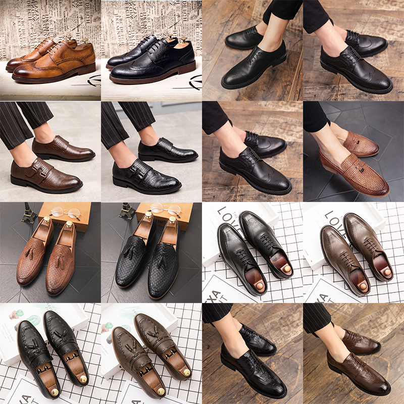 Luxury brogue oxford shoes pointed toe leather shoes lace up buckle tassel pattern high end men's fashion formal casual slip on shoes, 18601 black
Luxury brogue oxford shoes pointed toe leather shoes lace up buckle tassel pattern high end men's fashion formal casual slip on shoes, 18601 black